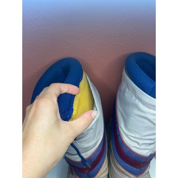 VINTAGE retro 1970s Winter Snow Boots Wedge 9.5 - Picture 2 of 9